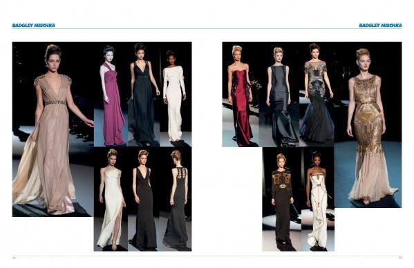 Models showcase top fashion trends in gold, black, white, red, and metallic tones from The SFP LookBook: Mercedes-Benz Fashion Week Fall 2013 Collections by Schiffer Publishing, Ltd.