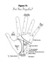 The Time on Your Hands diagram is a black-and-white palm chart labeled with lines, mounts, and symbols—such as the Saturn Ring, Mercury Line, and Mystic Cross—used in palm reading to explore psychic abilities. The top text asks, "Are You Psychic?.