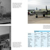 A two-page spread from Schiffer Publishing, Ltd.'s B-26 Marauder showcases vintage and modern photos, close-ups of its twin engines, and a table of specifications for different models and their performance.