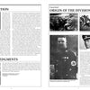 A spread from "The 3rd Waffen-SS Panzer Division Totenkopf, 1939-1943" by Schiffer Publishing, Ltd. shows a skull illustration, acknowledgments, photos of division members, and details on its Eastern Front WWII origins.