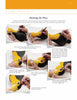 A step-by-step guide from Schiffer Publishing, Ltd.'s "Creating Gourd Birds with the Fairy Gourdmother®," showing hands painting a yellow and black bird. Six photos detail gourd painting techniques—ideal for anyone interested in artistic gourds.
