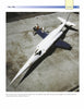 A white NASA X-3 with a pointed nose is parked on concrete as two people stand by the cockpit, emphasizing NASA's aerospace research. "NASA: Space Flight Research and Pioneering Developments" by Schiffer Publishing, Ltd. is captioned above and below.