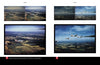 The 8th Army Air Force in Color by Schiffer Publishing, Ltd. features WWII Kodachrome photos of aircraft in formation over fields, with four restored images shown across a double-page spread in an open book.