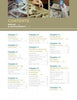 Table of contents page for Deep Relief Wood Carving by Schiffer Publishing, Ltd. Features three small woodworking images at the top, a detailed list of carving chapters with page numbers below, on a white and light green background.