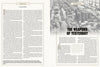 A two-page spread in For Want of a Gun (Schiffer Publishing, Ltd.) shows a foreword on the left and The Weapons of Yesterday introduction on the right, over a black-and-white photo of a WWII tank factory bustling with activity.