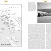 The left page of "The Tenth Air Force in World War II" by Schiffer Publishing, Ltd. shows a black-and-white Burma and Thailand map highlighting key Allied air operations; the right page displays an aircraft flying above columns of descriptive text.