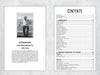 A memorial page from "Haunted Charlottesville and Surrounding Counties" by Schiffer Publishing, Ltd. features a black-and-white fishing photo on the left and, on the right, a table of contents listing recipes and sections with page numbers.