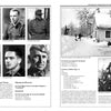 A spread from "The 23rd Waffen-SS Volunteer Panzergrenadier Division Nederland" (Schiffer Publishing, Ltd.) features black-and-white photos of German soldiers and wartime scenes, with text on military units and orders in Waffen-SS history.