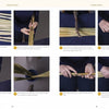A step-by-step photo guide in "Swept Away" from Schiffer Publishing, Ltd. shows how to arrange, tie, and bind broomcorn with twine to craft a cobweb broom—ideal for DIY broom makers at every stage, from aligning stalks to finishing the handle.