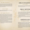 Lancashire Folk by Schiffer Publishing, Ltd. is a beige informational display detailing historical sites and ghost stories—such as The Hill Presbytery, Great Eccleston, Great Mitton, Whittingham Hospital, and Greenhalgh Castle—with gold flourishes.