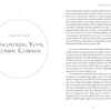 Book page from "Your Cosmic Compass" by Schiffer Publishing, Ltd., featuring "Chapter One: Discovering Your Cosmic Compass" in a circular design on the left and text on the right about destiny, life’s paths, and your cosmic calendar’s influence.