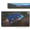 A magazine spread from Schiffer Publishing, Ltd.'s "Behind the Easel" displays three art book-style aerial photographs: a vast valley, a modern dusk-lit home amid trees, and a narrow rural road—evoking contemporary representational artists.