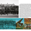 A collage from Schiffer Publishing's "Catskill Resorts: Lost Architecture of Paradise" features vintage and modern photos, including a grand hotel on a cliff, a pavilion, and the Schillin Haus restaurant—celebrating classic Catskill architecture and history.