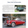A page from "Life in the Keystone State" by Schiffer Publishing, Ltd. features two classic cars: a green Ford Maverick on a street and a red 1950s Studebaker with a white roof at a car show—snapshots of Pennsylvania’s automotive past.