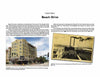 A page from St. Petersburg by Schiffer Publishing, Ltd. displays Chapter Eleven: Beach Drive, featuring a color photo of a modern street-corner building and a vintage sepia photo reminiscent of collectible postcards.