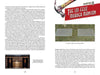 A book spread from "Hollywood Obscura" by Schiffer Publishing, Ltd. examines Hollywood murders with text, images of Lillian and Louis Perelson's grave markers, a close-up of George Alexander Maddox's plaque, and a hammer illustration at the top right.