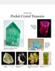 A page titled A Collector's Guide to Granite Pegmatites by Schiffer Publishing, Ltd. shows seven labeled granite pegmatite crystals and ore minerals, ideal for collectors, arranged in a grid on a white background.