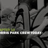 A man in a cap spray paints vibrant NYC graffiti. Overlaid text: CHAPTER 10 MORRIS PARK CREW TODAY. Product: Morris Park Crew by Schiffer Publishing, Ltd.