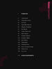 A black table of contents from "The Women of Ink" by Schiffer Publishing, Ltd. lists sections in white text with "CONTENTS" in vertical pink on the right and pink dotted accents—ideal for exploring tattoo inspiration.
