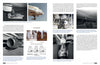 A Schiffer Publishing, Ltd. magazine spread features text, diagrams, and photos of Boeing 737 landing gear and technical parts, capturing aircraft wheels, tires, and underside components from various angles.