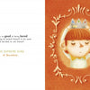 A storybook illustration from "King of Boredom" by Schiffer Publishing, Ltd. shows a boy with closed eyes, a paper crown, and yellow bow tie. The text celebrates individuality as boredom leads him to crown himself The Supreme King of Boredom.