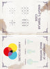The top of the page in "Escape Game Adventure: The Last Dragon" by Schiffer Publishing, Ltd. features a Knights Templar code chart, while the bottom presents a primary colors Venn diagram beside flasks marked with time intervals to test your logic.