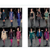A collage of vibrant runway looks from The SFP LookBook: Mercedes-Benz Fashion Week Fall 2013 Collections by Schiffer Publishing, Ltd. features models in colorful outfits and accessories against a dark, designer lookbook-style background.