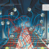 A network of colorful wires and lettered plugs fills the room, while control panels line the walls. A message challenges you to restore shuttle power in Schiffer Publishing, Ltd.'s Escape Game Adventure: Trapped in Space.
