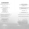 The table of contents for Schiffer Publishing, Ltd.’s "Pirates and Ghosts of the Carolinas' Coast" features section titles and page numbers on white, with a faint old pirate ship image on the right, evoking ghostly legends from North Carolina’s coast.