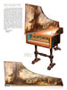 Featured in "Four Centuries of Musical Instruments" by Schiffer Publishing, Ltd., this rare harpsichord boasts a painted wooden case with pastoral scenes, ornate legs, a single manual keyboard, and detailed interior lid artwork.