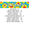 A vibrant tie-dye cover displays "CONTENTS" boldly. Inside, "Keeping Austin Weird" by Schiffer Publishing, Ltd. explores Austin’s quirky gems like the Cathedral of Junk, plus its unique art, music, food, events, sports, politics, and local businesses.