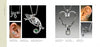 A catalog spread for "Reptiles & Amphibians in Contemporary Art" by Schiffer Publishing, Ltd., showcasing silver animal jewelry—snake and chameleon necklaces, snake earrings, heart-shaped snake pendant, and frog earring with pearls—on white and gray backgrounds.