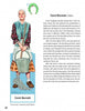 Illustration of Carol Burnett as the “Scrub Lady” in a blue dress, red scarf, and white apron, holding a bucket—styled like Tom Tierney's paper dolls. From Famous Texas Women by Schiffer Publishing, Ltd., highlighting her career and designer Bob Mackie.
