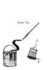 Black and white drawing of a paint bucket and brushes—ideal for illustrating "Wicked Haints" from Schiffer Publishing, Ltd., capturing the spirit of a Savannah haunted house. Above, text reads Chapter Nine.