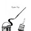 Black and white drawing of a paint bucket and brushes—ideal for illustrating "Wicked Haints" from Schiffer Publishing, Ltd., capturing the spirit of a Savannah haunted house. Above, text reads Chapter Nine.