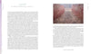 A two-page spread from "Out in Blue Fields" by Schiffer Publishing, Ltd.: The left page, titled JANUARY, mentions blackberries; the right page shows a leafless, red-tinged blackberry patch, evoking blueberry off-season.