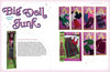 A book spread from Schiffer Publishing, Ltd.'s Doll Junk displays a boxed doll on the left and six 1970s vintage dolls in packaging on the right, with text about early-1970s doll fashion.