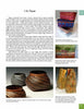 A magazine page features baskets crafted from "New and Different Materials for Weaving and Coiling" by Schiffer Publishing, Ltd., showcasing diverse textures. Captions credit the makers and materials used in each unique basket.