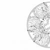 Garden Life coloring page by Schiffer Publishing, Ltd. features a black-and-white design with a small snail and text on the left, and a nature-inspired mandala with stylized snails and leaves on the right—ideal for mindfulness.
