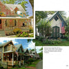 Three images from "Martha's Vineyard Perspectives" by Schiffer Publishing, Ltd. show colorful Victorian cottages with ornate trim and porches, once used by spiritual revivalists in the late 1800s, nestled among lush greenery.
