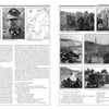 A two-page spread from Schiffer Publishing's "The 6th Waffen-SS Gebirgs (Mountain) Division Nord" shows WWII photos of soldiers, officers, vehicles, and maps with captions detailing the division’s actions in Norway and Finland.