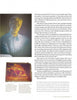 A magazine page for "The Life and Work of Harry Bertoia" by Schiffer Publishing, Ltd. displays a man’s portrait, a bronze dancer sculpture, and text about Bertoia’s life, education, and career as a mid-century modern Detroit artist and teacher.