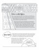 A black-and-white informational flyer titled Stories of West Africa from Schiffer Publishing, Ltd. features patterned fabric art, facts about West African textiles, and a box introducing artist Hollis Chatelain with her website—great as a coloring book page.