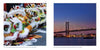 Celebrate Chinese New Year with vibrant lion dance costumes and view the Benjamin Franklin Bridge at sunset—two stunning scenes featured in "Philadelphia" by Schiffer Publishing, Ltd.