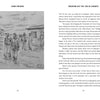Two pages from *Hump Drivers* by Schiffer Publishing, Ltd. show a pencil drawing of soldiers outdoors and text about B-29 airmen, Air Transport Command, and Chengtu, capturing the Burma theater’s WWII atmosphere.