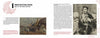 The exhibit panel, titled Japanese Military and Civilian Award Documents, 1868-1945 by Schiffer Publishing, Ltd., explores Imperial Japan’s history through era text, images of formal processions, and portraits of Japanese leaders in uniform.