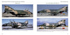 Four McDonnell-Douglas F-4 Phantom II jets are lined up on the George Air Force Base tarmac in California, each with visible tail numbers and squadron markings. Published by Schiffer Publishing, Ltd.