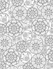 BLOOM" by Schiffer Publishing, Ltd. showcases a dense black-and-white floral pattern with detailed, overlapping flowers and leaves—ideal for coloring books or decorative projects.