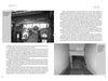 A two-page spread from Schiffer Publishing, Ltd.'s Paranormal Arizona features black-and-white staircase photos—a wide ornate one on the left and a narrow, dim stairway on the right—with visible text and chapter headings, evoking eerie tales.