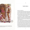 A watercolor from An Artist at War (Schiffer Publishing, Ltd.) by WWII artist Ed Vebell depicts a sailor buying fruit from a woman in a doorway, with text about a convoy to Casablanca under the North Africa heading.